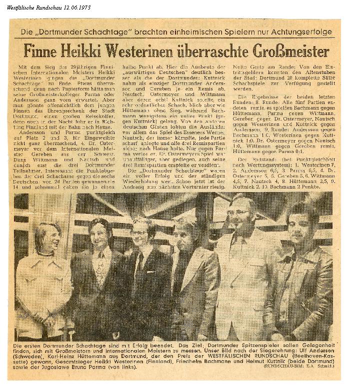 50 Years of International Dortmund Chess Days: A look back Part 1